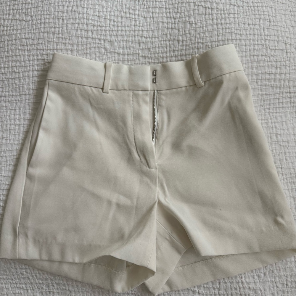 Babaton Cream High-Waisted Shorts